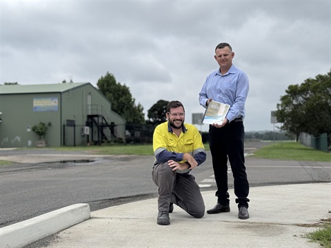 Council's Traffic Engineering Officer Mark Brennan and Manager Infrastructure Services Damian Morris..jpg